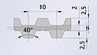 Полиуретановые зубчатые приводные ремни T10-DL, T10-D-E,<br>T10-D-PAZ, T10-D-PAZ-E