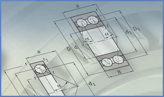 Типоразмеры шарикоподшипников  радиальных