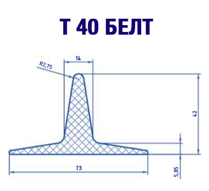 Тип - T40 Резиновые перегородки Тип - T40 Резиновые перегородки